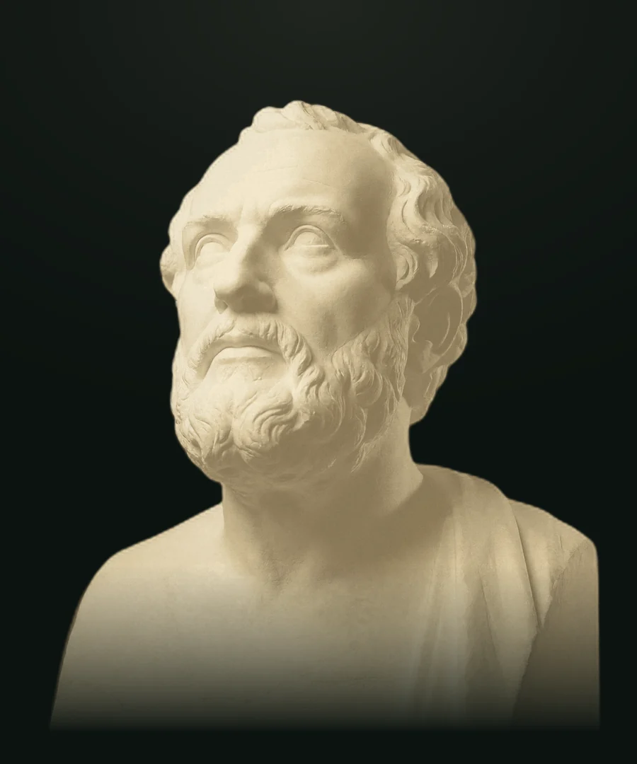 Anassagora, busto in pietra leccese