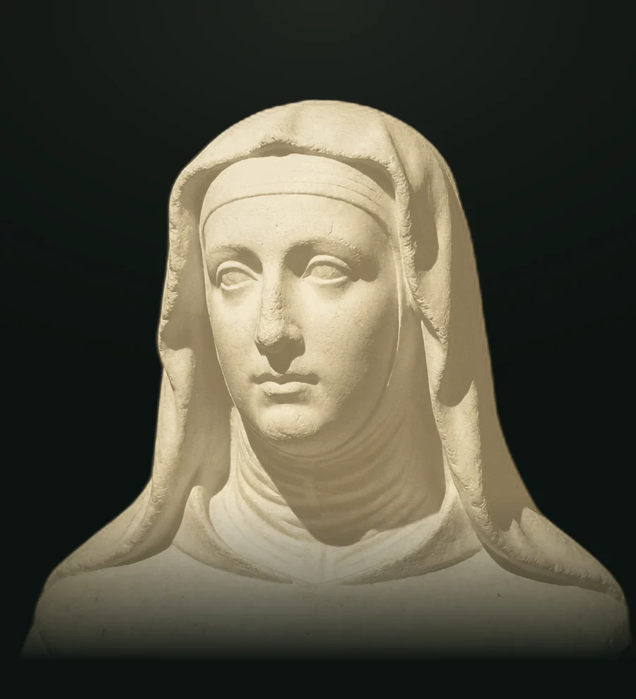 Angela da Foligno, busto in pietra leccese