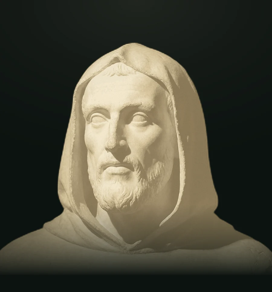 Giordano Bruno, busto in pietra leccese