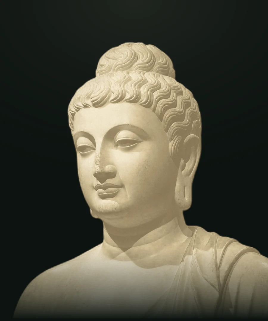 Buddha, busto in pietra leccese