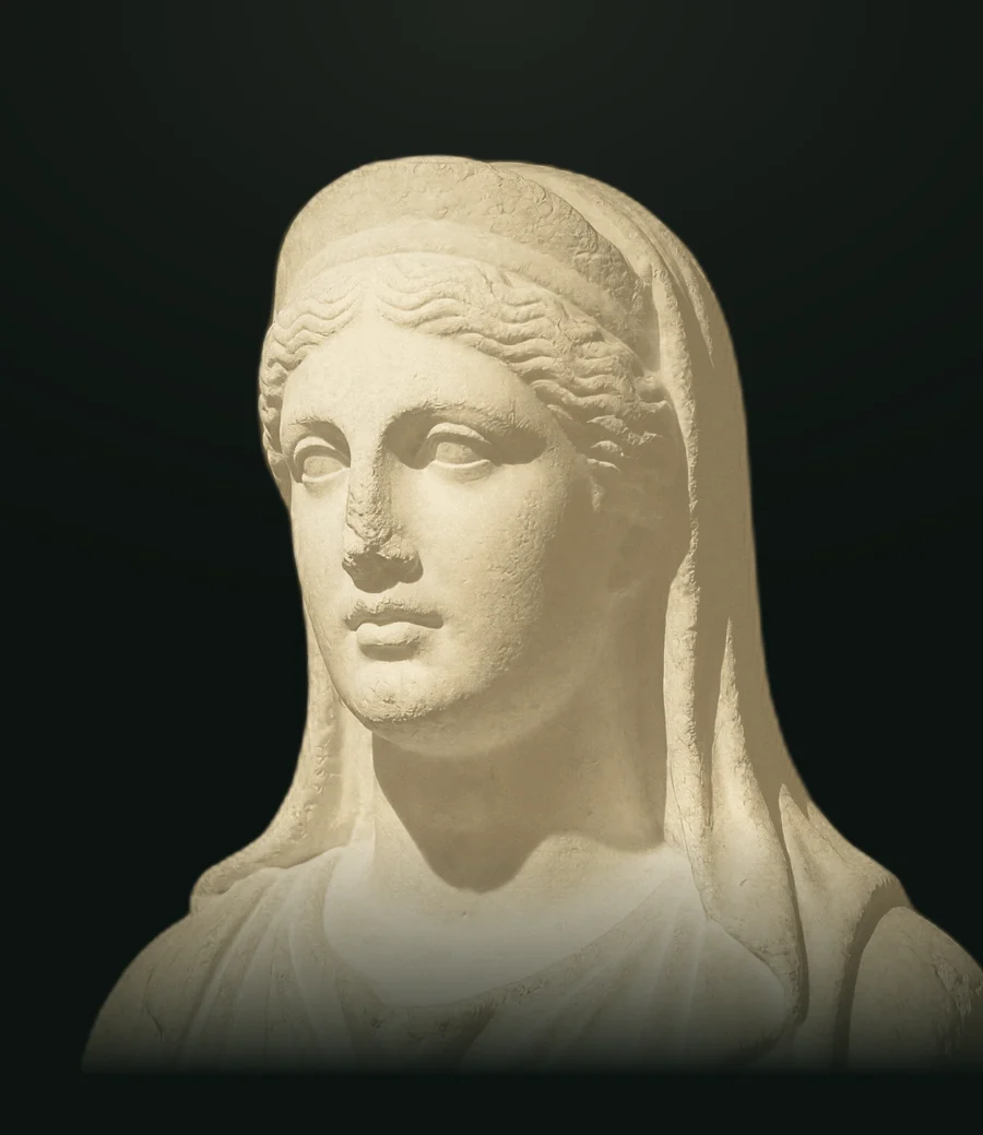 Diotima, busto in pietra leccese