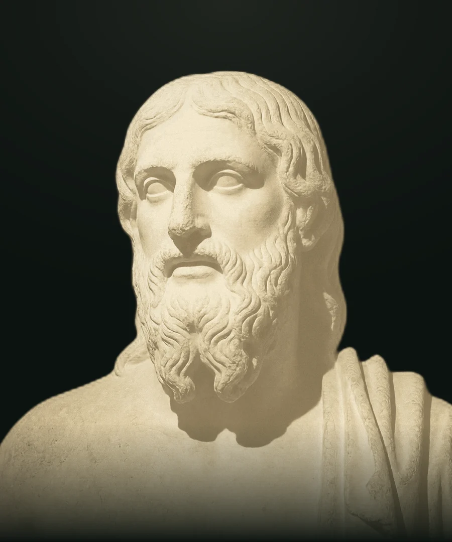 Eraclito, busto in pietra leccese