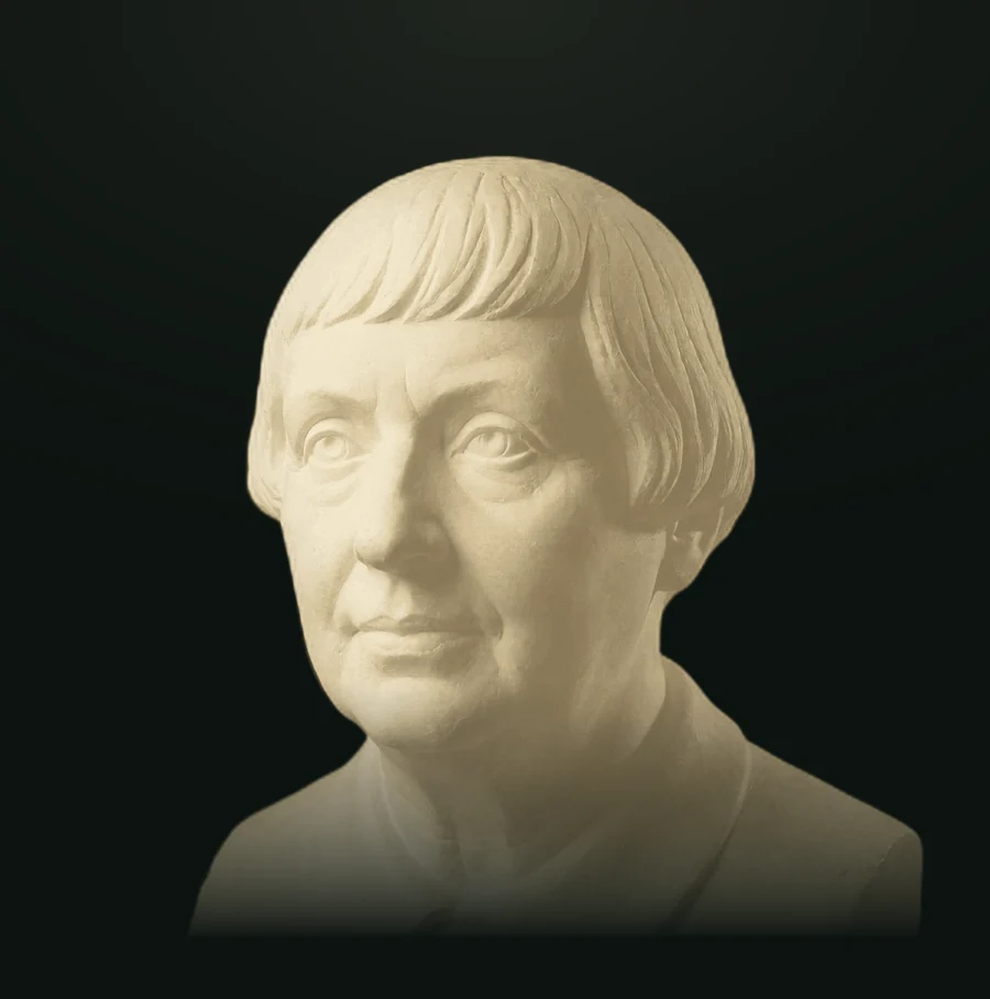 Iris Murdoch, busto in pietra leccese