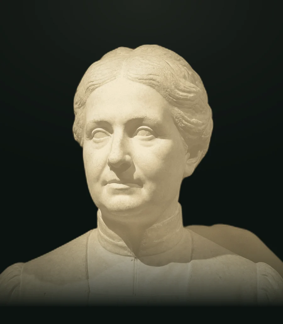 Montessori, busto in pietra leccese