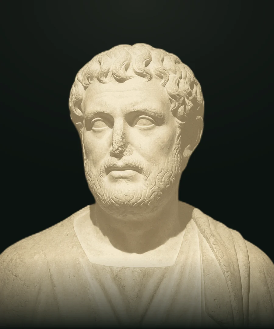 Sesto Empirico, busto in pietra leccese