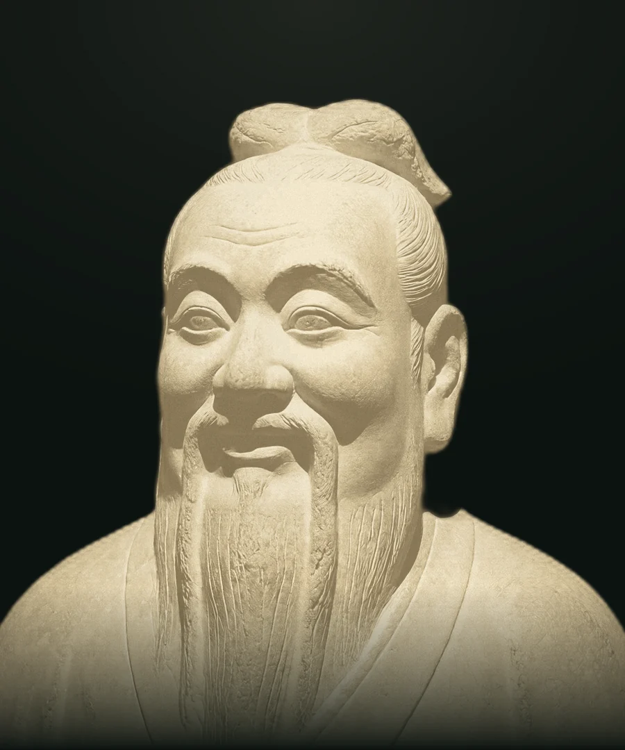 Zhuangzi, busto in pietra leccese
